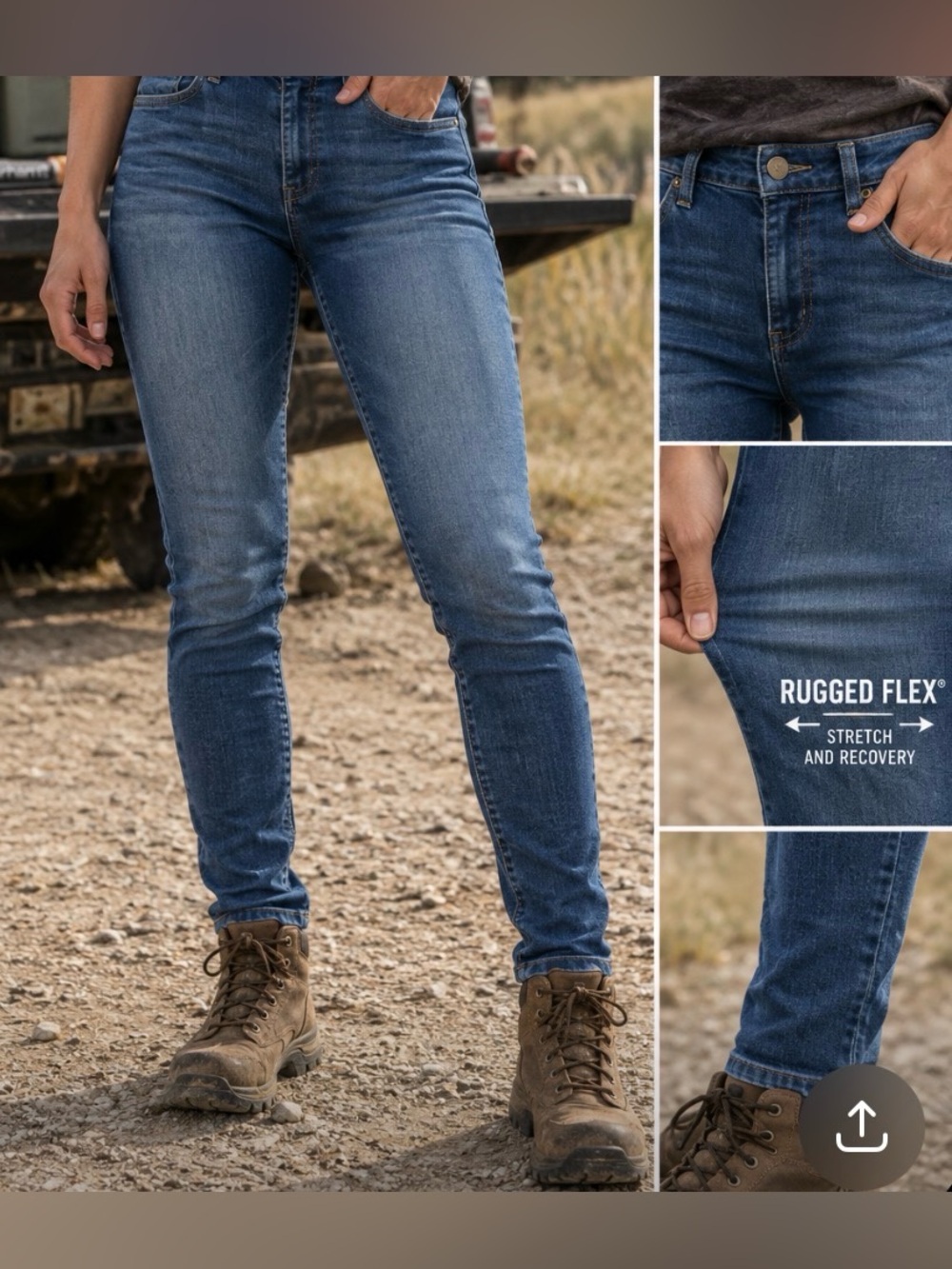 Carhartt Skinny Leg Slim Fit Regular US 8 Women's Blue Jeans Rugged Flex NWT